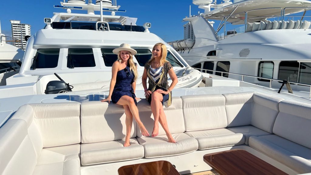 Megan and Nicole TJB Super Yachts yacht brokers US at FLIBS 2022